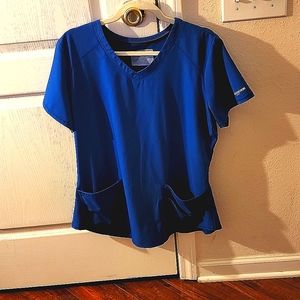 Nurse scrub top. Royal Blue.